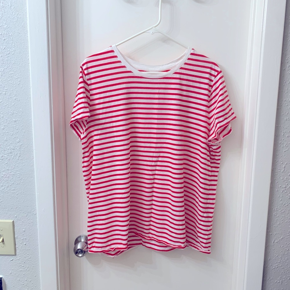 Gap Favorite Tee PLUS SIZE XXL red and white striped
